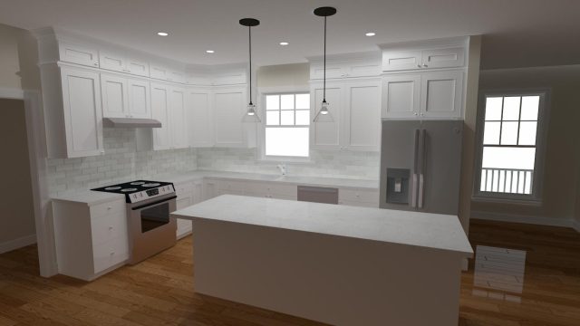 3d Design Kitchen Renovation with large island