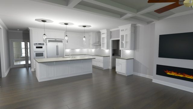 3d Design Living Room & Kitchen