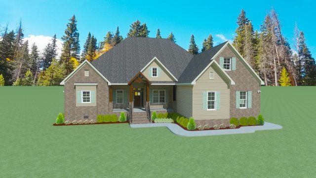 3D Design Residential Home with Walkway