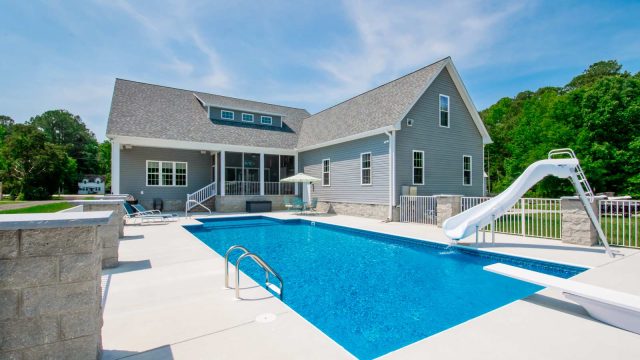 Seaford, VA Single Family Residence, New Construction, 4,400+ Square Feet, 3-Car Attached Garage, pool
