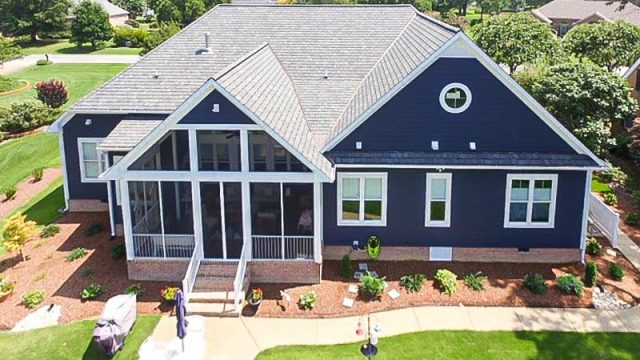 Hayes, VA Single Family Residence, New Construction, 3,200+ Square Feet, Backyard Aerial View
