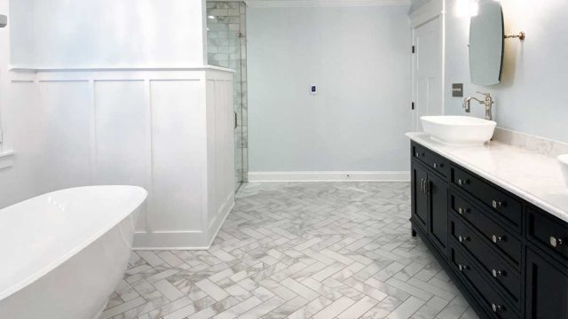 Gloucester, VA Single Family Residence, Addition & Renovations, 1,000+ Square Feet, Bathroom Long View