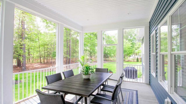 Kilmarnock, VA Single Family Residence, New Construction, 2,800+ Square Feet, 2-Car Attached Garage, back porch