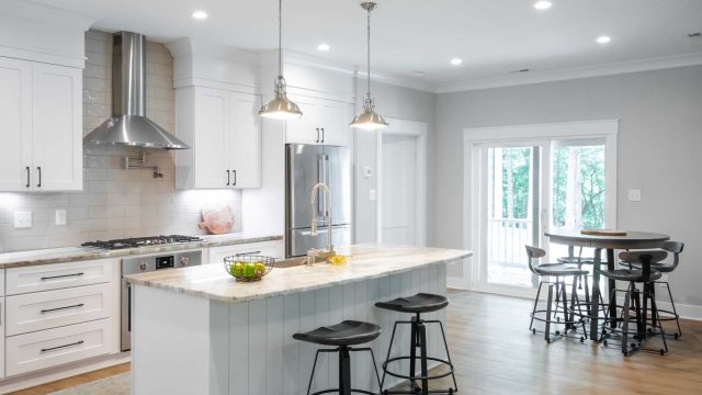 Gloucester, VA Single Family Residence, New Construction, 2,700+ Square Feet, 3-Car Attached Garage, kitchen side view