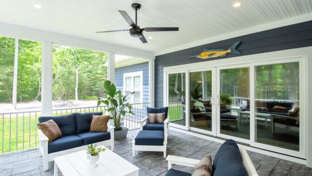 Gloucester, VA Single Family Residence, New Construction, 2,700+ Square Feet, 3-Car Attached Garage, back porch